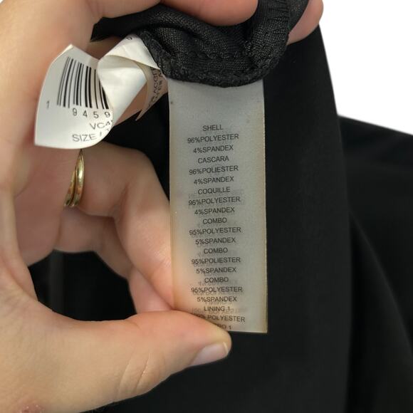 Vince Camuto Crepe Sequin Off Shoulder Dress NWT Women's Sz 4 Black Glam Bold - Picture 7 of 8